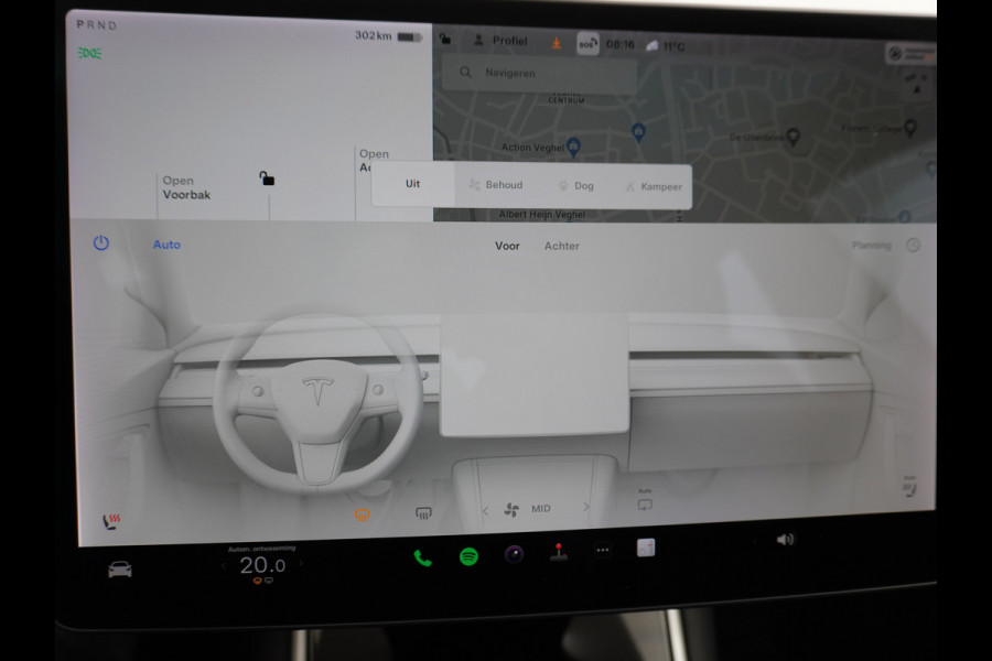 Tesla Model 3 Long Range 75kWh 463PK FSD-Full Self Driving Computer-3 Premium Audio 4wd  18" Lmv AutoPilot Panoramadak Camera's Leder Adaptive Stoel en achterbank verwarming Keyless Electr.Stoelen+Memory+Easy-Entry WiFi Origineel Nederlandse auto Grootste accu, Tot 16,5kwh thuis laden.