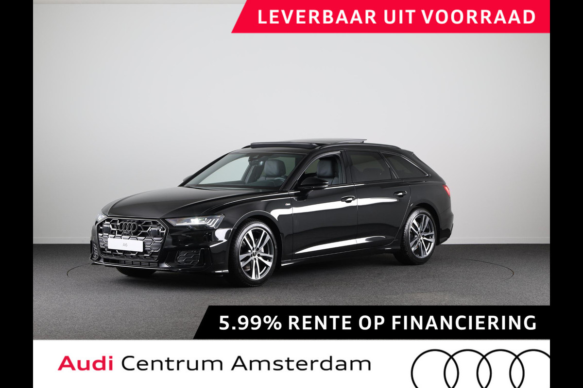 Audi A6 Avant 40 TFSI S edition Competition Panoramadak, achteruitrijcamera, Optiekpakket zwart plus, stoelverwarming voorin, variabele hoofdsteunen