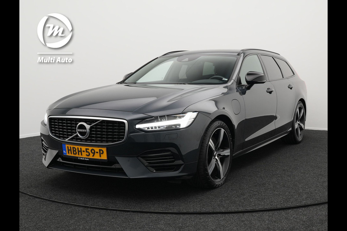 Volvo V90 T8 AWD R-Design Plug In Hybrid PHEV | Adaptive Cruise | Lederen Sportstoelen Memory | Kinderzitjes af Fabriek | Harman Kardon | 19"L.M |  Camera | Pilot Assist | Apple Carplay |