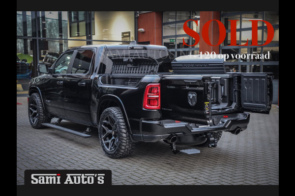 Dodge Ram 1500 LIMITED NIGHT H.O 540 PK 706 Nm | XB9 | MASSAGE | BOM VOL | CREW CAB | DUBBELE CABINE | GRIJSKENTEKEN | 5 PERSOONS | DE MEEST LUXUEUZE en BEGEERDE Pick-up