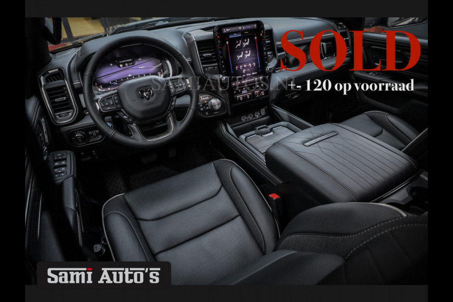 Dodge Ram 1500 LIMITED NIGHT H.O 540 PK 706 Nm | XB9 | MASSAGE | BOM VOL | CREW CAB | DUBBELE CABINE | GRIJSKENTEKEN | 5 PERSOONS | DE MEEST LUXUEUZE en BEGEERDE Pick-up