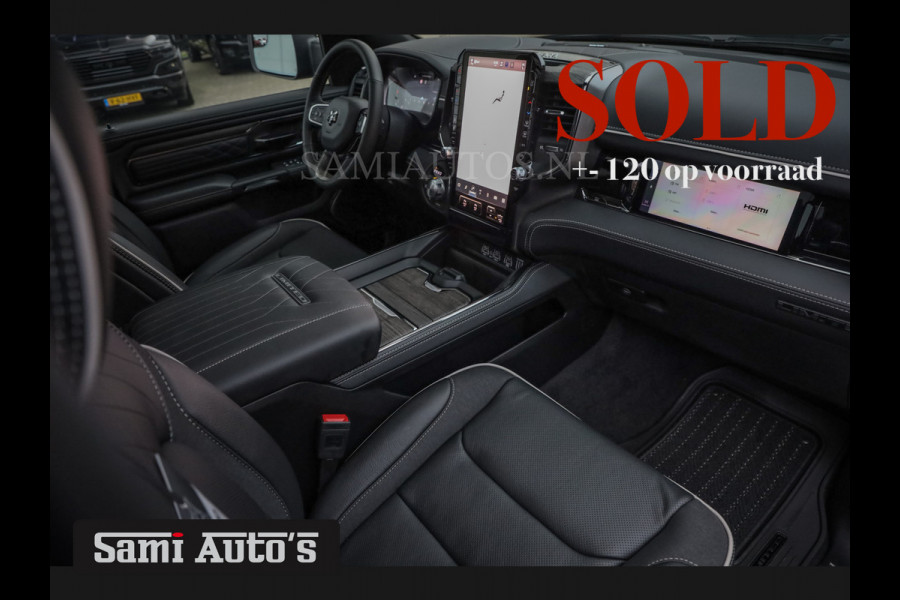 Dodge Ram 1500 LIMITED NIGHT H.O 540 PK 706 Nm | XB9 | MASSAGE | BOM VOL | CREW CAB | DUBBELE CABINE | GRIJSKENTEKEN | 5 PERSOONS | DE MEEST LUXUEUZE en BEGEERDE Pick-up