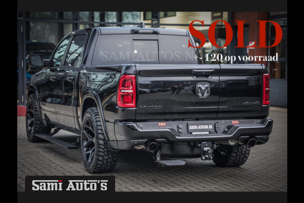 Dodge Ram 1500 LIMITED NIGHT H.O 540 PK 706 Nm | XB9 | MASSAGE | BOM VOL | CREW CAB | DUBBELE CABINE | GRIJSKENTEKEN | 5 PERSOONS | DE MEEST LUXUEUZE en BEGEERDE Pick-up