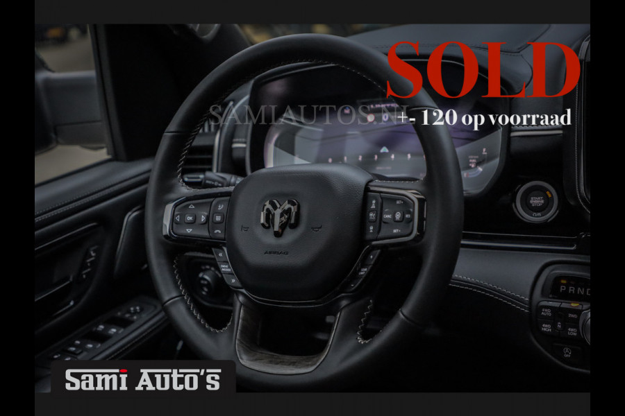 Dodge Ram 1500 LIMITED NIGHT H.O 540 PK 706 Nm | XB9 | MASSAGE | BOM VOL | CREW CAB | DUBBELE CABINE | GRIJSKENTEKEN | 5 PERSOONS | DE MEEST LUXUEUZE en BEGEERDE Pick-up