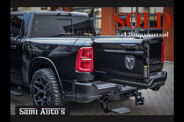 Dodge Ram 1500 LIMITED NIGHT H.O 540 PK 706 Nm | XB9 | MASSAGE | BOM VOL | CREW CAB | DUBBELE CABINE | GRIJSKENTEKEN | 5 PERSOONS | DE MEEST LUXUEUZE en BEGEERDE Pick-up