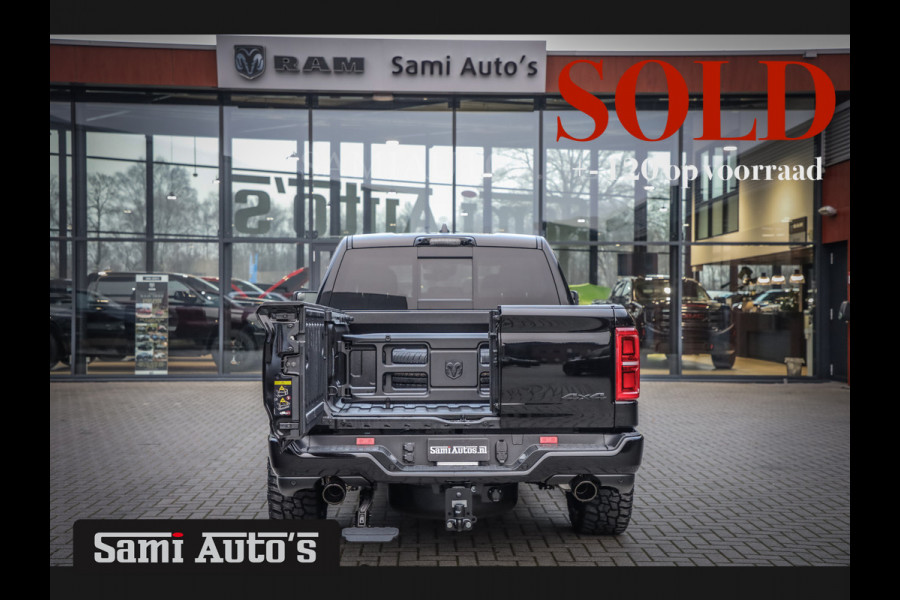 Dodge Ram 1500 LIMITED NIGHT H.O 540 PK 706 Nm | XB9 | MASSAGE | BOM VOL | CREW CAB | DUBBELE CABINE | GRIJSKENTEKEN | 5 PERSOONS | DE MEEST LUXUEUZE en BEGEERDE Pick-up