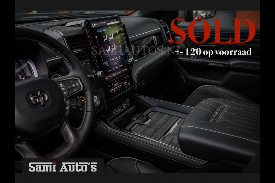 Dodge Ram 1500 LIMITED NIGHT H.O 540 PK 706 Nm | XB9 | MASSAGE | BOM VOL | CREW CAB | DUBBELE CABINE | GRIJSKENTEKEN | 5 PERSOONS | DE MEEST LUXUEUZE en BEGEERDE Pick-up