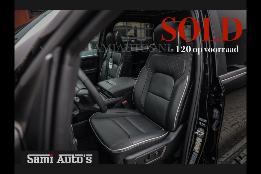 Dodge Ram 1500 LIMITED NIGHT H.O 540 PK 706 Nm | XB9 | MASSAGE | BOM VOL | CREW CAB | DUBBELE CABINE | GRIJSKENTEKEN | 5 PERSOONS | DE MEEST LUXUEUZE en BEGEERDE Pick-up