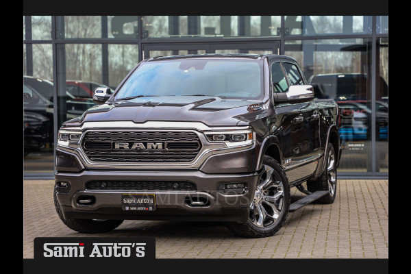 Dodge Ram 1500 LIMITED RAMBOX | LUCHTVERING | 5.7 V8 4X4 | MULTI TAILGATE | HUD | ADAPTIVE CRUISE | EERSTE EIGENAAR | LPG PRINS | 3500KG 360 CAMERA | LANE ASSIST | MEMORY SEATS | DUBBELE CABINE | CREWCAB