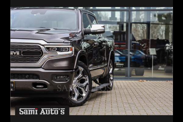 Dodge Ram 1500 LIMITED RAMBOX | LUCHTVERING | 5.7 V8 4X4 | MULTI TAILGATE | HUD | ADAPTIVE CRUISE | EERSTE EIGENAAR | LPG PRINS | 3500KG 360 CAMERA | LANE ASSIST | MEMORY SEATS | DUBBELE CABINE | CREWCAB