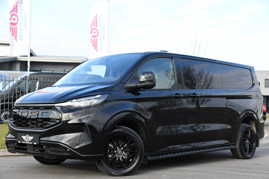 Ford Transit Custom 320 2.0 TDCI L2H1 Black Edition Limited Virtual, Adaptieve Cruise, Camera, Carplay, 170PK, Automaat, LED, Multimedia, Sensoren, Stoelverwarming, UNIEK!