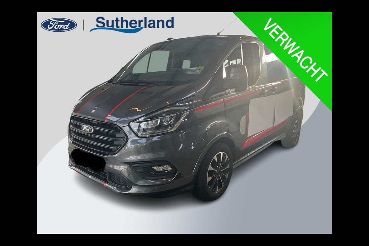 Ford Transit Custom 320 2.0 TDCI L1H1 Sport DC 185pk Automaat | Dubbele Cabine | Trekhaak | Stoelverwarming | Bijrijdersstoel | Camera | Dubbele schuifdeur met privacy glass