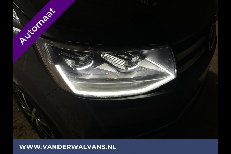 Volkswagen Transporter 2.0 TDI 150pk Automaat L2H1 Dubbele cabine Highline Euro6 Airco | 2x Zijdeur | Camera | Navigatie LED, LM velgen, Cruisecontrol, Trekhaak, Parkeersensoren, 5-Zits, Verwarmde voorruit