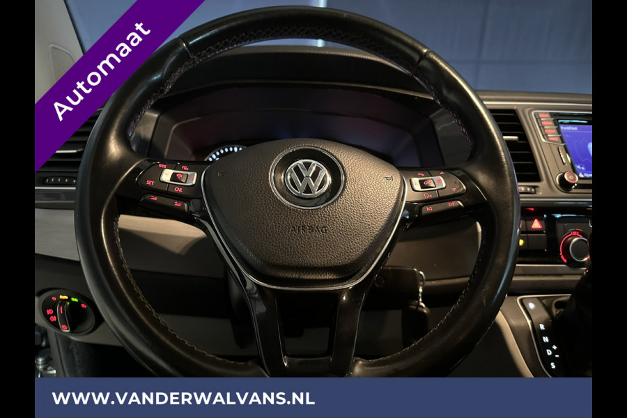 Volkswagen Transporter 2.0 TDI 150pk Automaat L2H1 Dubbele cabine Highline Euro6 Airco | 2x Zijdeur | Camera | Navigatie LED, LM velgen, Cruisecontrol, Trekhaak, Parkeersensoren, 5-Zits, Verwarmde voorruit