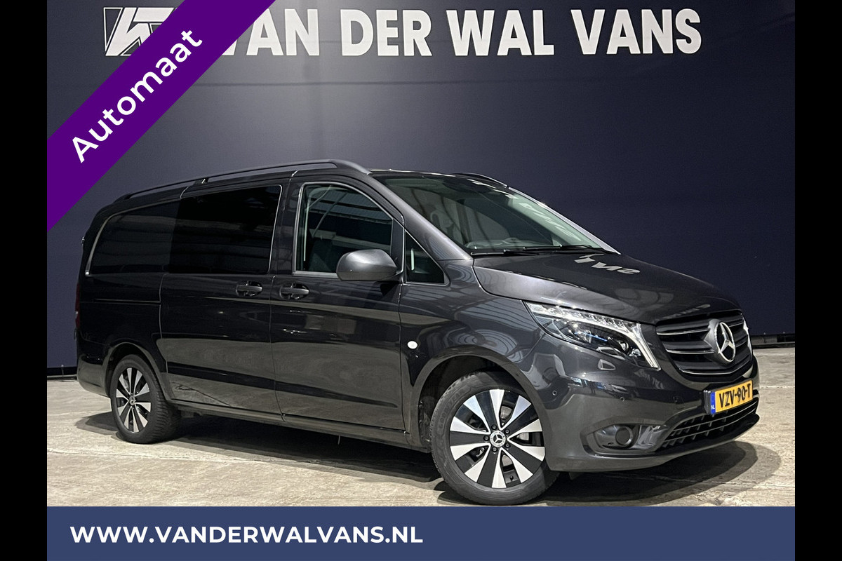 Mercedes-Benz Vito 116 CDI 164pk Automaat L2H1 Dubbele Cabine Euro6 Fabrieksgarantie Airco | 2x zijdeur | Camera | LED 2500kg Trekhaak, Apple Carplay, Android Auto, Cruisecontrol, Parkeersensoren, LED, 5-zits