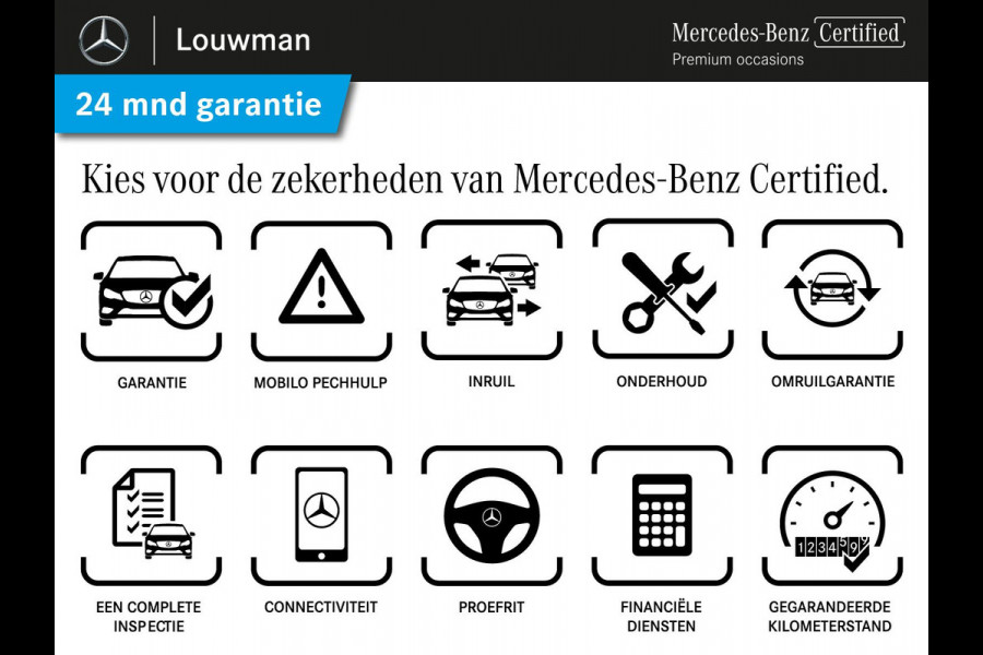 Mercedes-Benz A-Klasse 180 Business Line | Achteruitrijcamera | Navigatie | Lederen bekleding | Dodehoek Ass. | Stoelverwarming | Inclusief 24 maanden MB Certified garantie voor Europa.