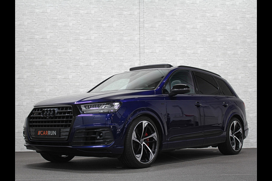 Audi Q7 SQ7 V8 4.0 TDI | 360 View | Carbon | ACC | Panorama | Soft-Close | Head-Up | Nachtzicht | Trekhaak | Luchtvering | BOSE | Keyless-Entry | Memory | 4-Zone Clima | Stoelverwarming V+A | Standkachel | ISO-Glas | Sfeerverlichting | Tour-Pakket | DAB | Draadloos Laden | Lane Assist |