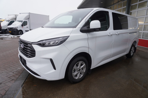 Ford Transit Custom 320L 2.0 TDCI 170PK L2H1 Limited DubbelCabine Automaat Nr. V093 | Schuifdeur links en rechts | Airco | Adap.Cruise | Navi | 360 Camera