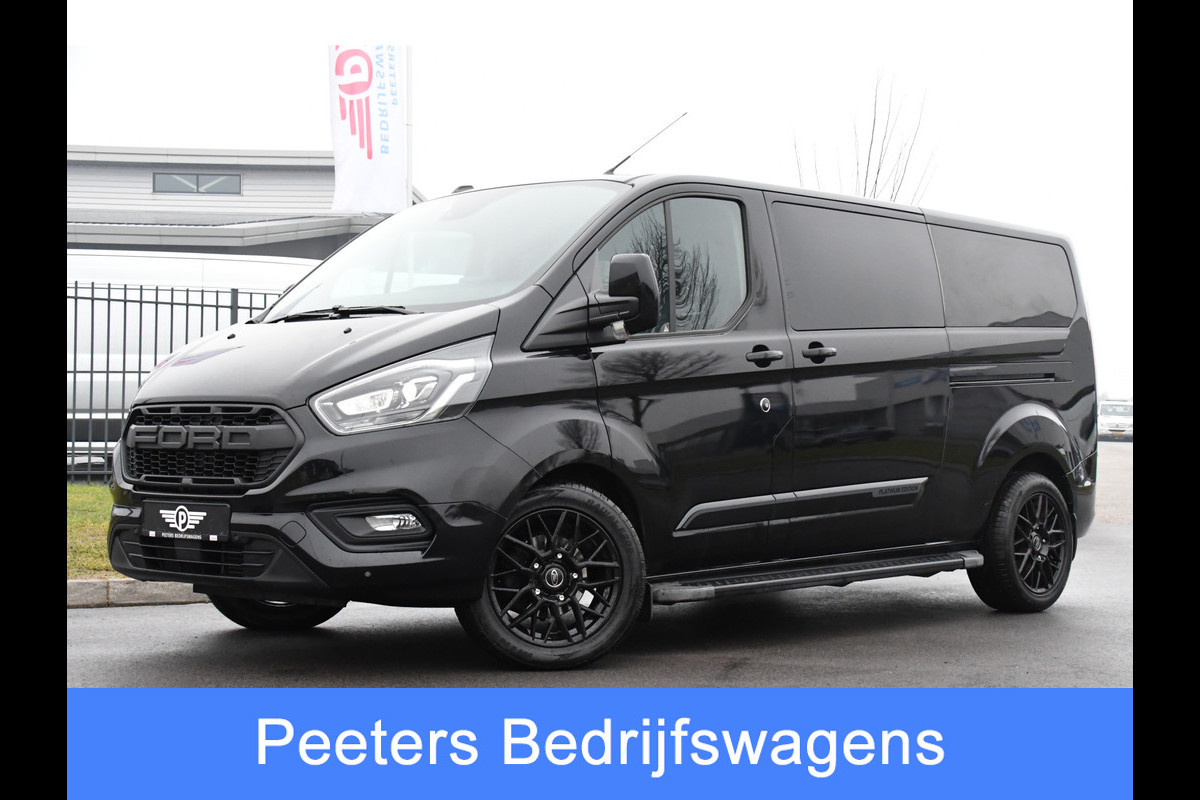 Ford Transit Custom 320 2.0 TDCI L2H1 Platinum Edition DC Black Edition Camera, Cruise, Carplay, 130PK, Automaat, Multimedia, LED, Leder, Stoelverwarming, UNIEK!