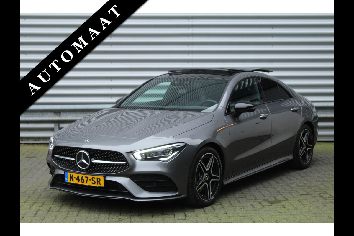 Mercedes-Benz CLA-Klasse 200 164pk Business Solution AMG Automaat NL-Auto NAP BTW Panoramadak Burmester Clima Cruise Navi Camera Widescreen Sfeer LMV