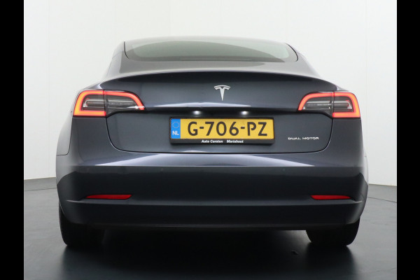 Tesla Model 3 Long Range 75kWh 463PK 18" Full-Self-Driving-Computer 3 Telefoon-Sleutel Premium Audio 4wd  19" Lmv AutoPilot Panoramadak Camera Stoel en achterbank verwarming Keyless Electr.Stoelen+Memory+Easy-Entry WiFi Origineel Nederlandse auto Grootste accu, Tot 16,5kwh thuis laden. Accu garantie 10-12-2027 / 192.000km