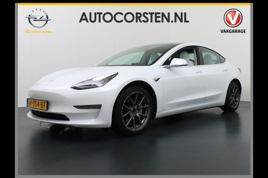 Tesla Model 3 Long Range 75kWh 463PK Trekhaak Ivory-Int. FSD Full Self Driving Computer-3 Premium Audio 4wd Leer AutoPilot Panoramadak Camera' Stoel en achterbank verwarming Keyless Electr.Stoelen+Memory+Easy-Entry WiFi Origineel Nederlandse auto Grootste accu, Tot 16,5kwh thuis laden. Afneembare Trekhaak 1.000kg trekvermogen