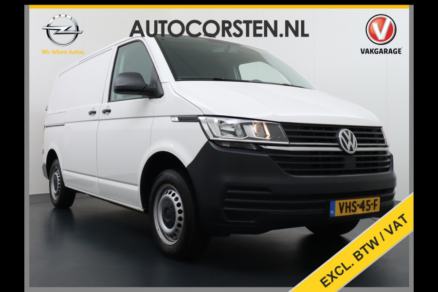 Volkswagen Transporter 2.0TDI L1H1 26 3 Persoons Apple Carplay Android Auto Airco Cruise Control Pdc Betonplex vloer Wandbetimmering Schuifdeur Economy Business pakket 1e Eigenaar, Euro 6