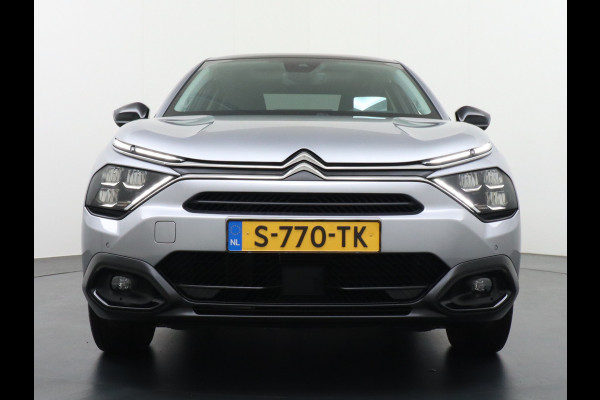 Citroën Ë-C4 X 50kWh Leder Panormadak Warmtepomp Camera Stuurverwarming Voorruitverwarming Apple Carplay Android Auto Full-Led Keyless Navi Pdc Visio Park 1 Pack HiFi-audio Lmv 18" Dab Geluidsisolerend glas Shine Fase 3 laden, 1e Eigenaar, Zeer compleet!