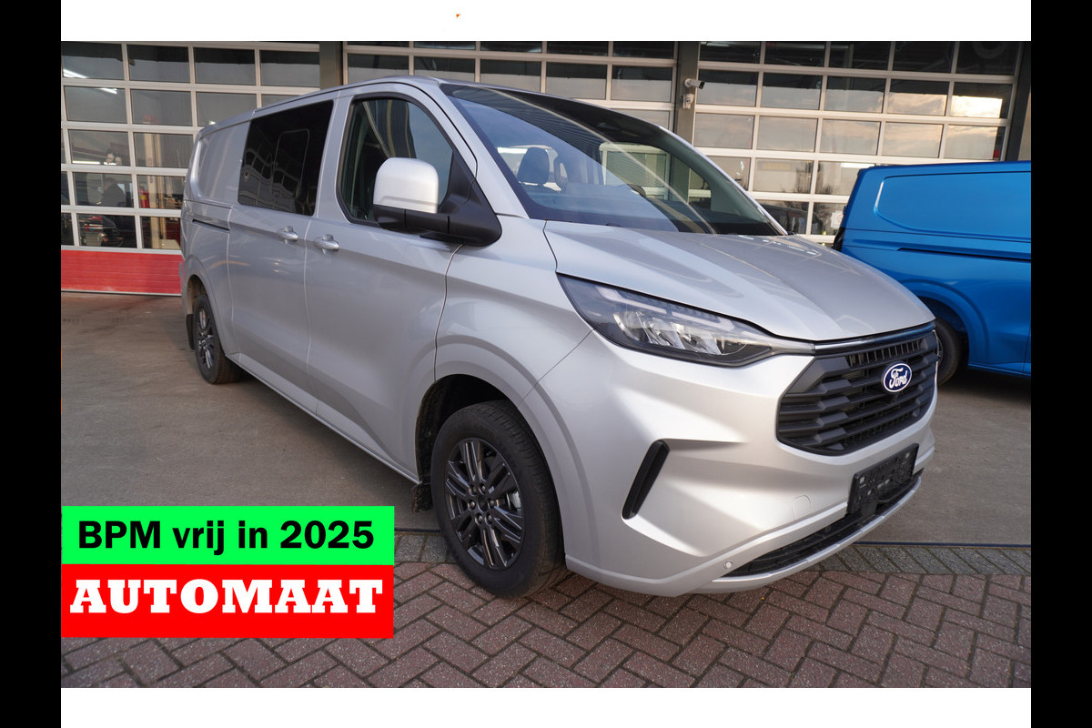 Ford Transit Custom 320L 2.0 TDCI 170PK L2H1 Limited DubbelCabine Automaat Nr. V062 | Schuifdeur links en rechts | Airco | Adap.Cruise | Navi | Camera