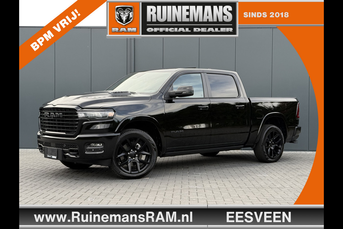 Dodge Ram 1500 3.0 420 PK LARAMIE PREMIUM / HURRICANE / 2025 MODEL / NIGHT EDITION / LUCHTVERING / PANO / 360 CAMERA / TREKHAAK / 3500 KG