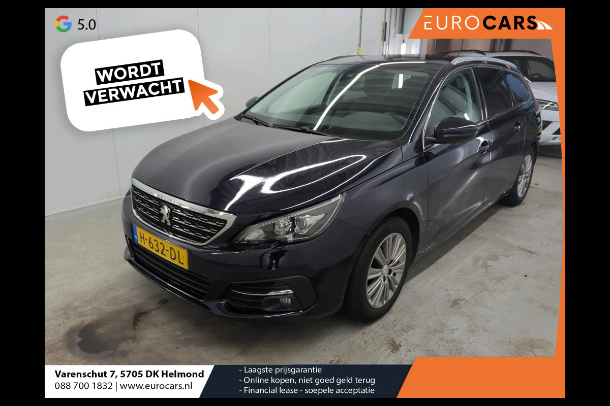 Peugeot 308 SW 1.2 PureTech Blue Lease Premium Airco|ECC Navi PDC VA + Camera Full LED Panoramadak Trekhaak Comfortstoel+Massage Distributieriem vervangen bij 93891 km!