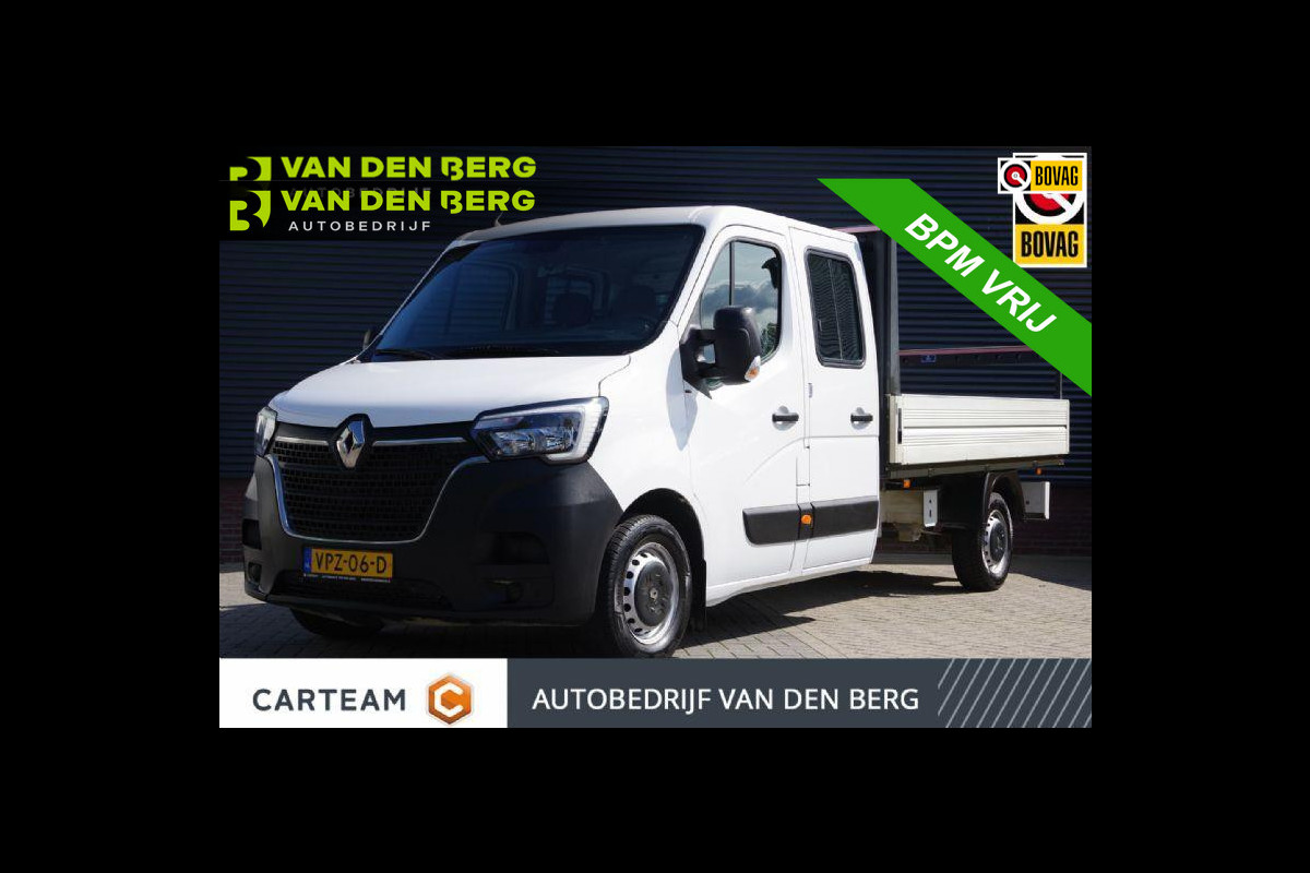 Renault Master T35 2.3 dCi L3 OPEN LAADBAK, 150PK, DC-7P, AIRCO, TREKHAAK, DUBBELE CABINE, PICK-UP, OPENLAADBAK, PICKUP