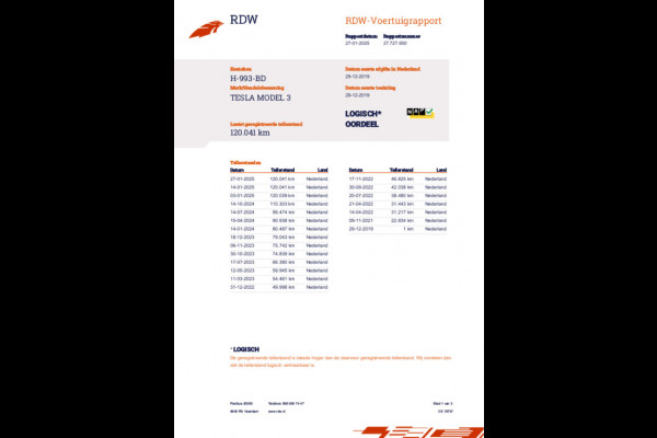 Tesla Model 3 Long Range AWD 75 kWh 88% SOH Trekhaak (1.000kg)