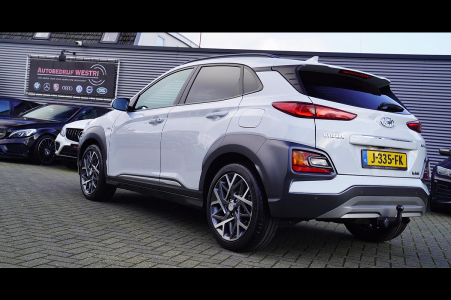 Hyundai Kona 1.6 GDI HEV Premium | Schuif/kanteldak | Stoelverwarming voor + achter | Stoelverkoeling | HuD | Leder | Trekhaak |