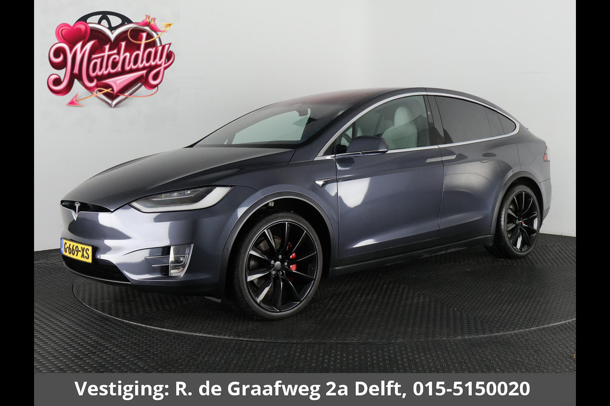 Tesla Model X Performance Ludicrous 7p. 600 PK! | Navigatie | Lederen bekleding |