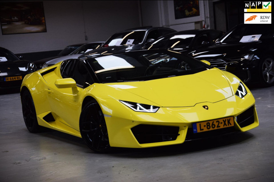 Lamborghini Huracan Spyder 5.2 V10 LP580-2 *Giallo Tenerife* Navi|Dealer onderhouden!!|BTW|Lift