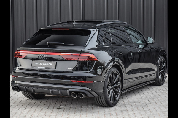 Audi Q8 60 TFSI e Competition | PANORAMADAK | 4 WIEL BESTURING | 4 JR FABRIEKSGARANTIE | MASSAGESTEOLEN | STOEL- VERWARMING EN VENTILATI