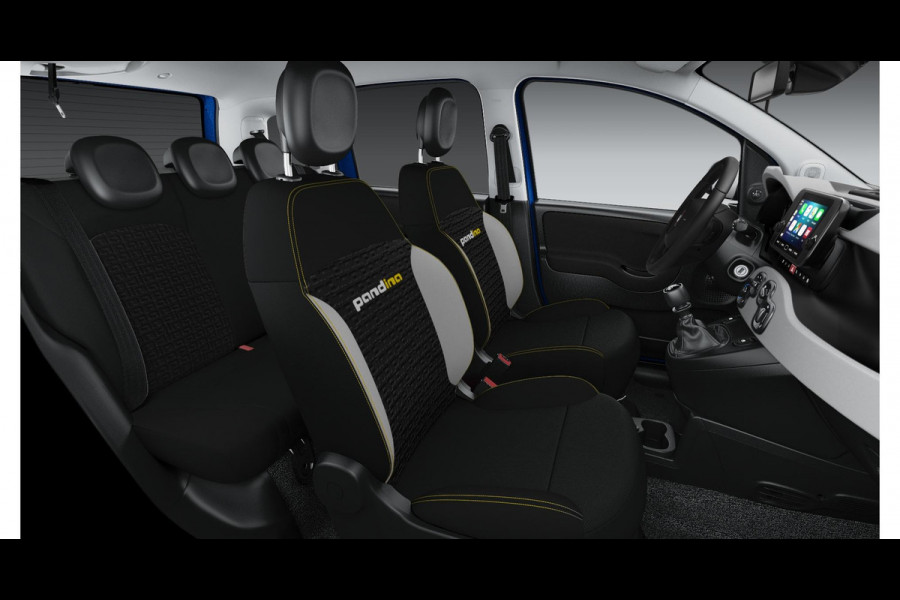 Fiat Panda Hybrid Pandina | Airco | Cruise | Priv Glass | Dakrails | 15" | PDC | Apple Carply | Blue Italia