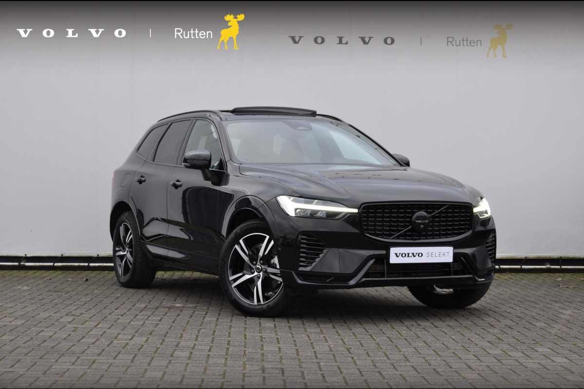 Volvo XC60 T6 Plug-in hybrid AWD Plus Black Edition Long range / Adaptieve cruise control / Panoramadak / Apple carplay / Parkeersensoren met 360 camera / Elektrische achterklep / Elektrische stoelen met geheugen / Stoel en stuurwielverwarming