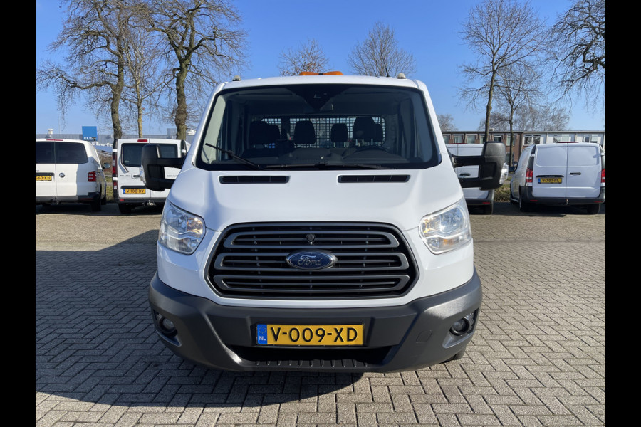 Ford Transit 350 2.0 TDCI L3H1 DC 7 persoons pickup / vaste prijs rijklaar € 18.950 ex btw / lease vanaf € / airco / cruise / open laadbak / trekhaak 2650 kg / euro 6 diesel