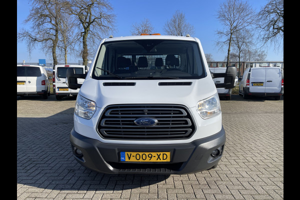 Ford Transit 350 2.0 TDCI L3H1 DC 7 persoons pickup / vaste prijs rijklaar € 18.950 ex btw / lease vanaf € / airco / cruise / open laadbak / trekhaak 2650 kg / euro 6 diesel