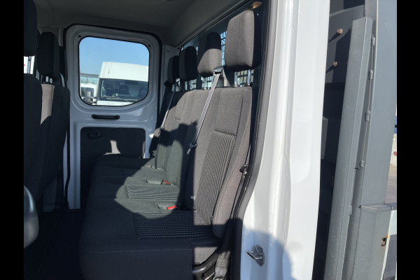 Ford Transit 350 2.0 TDCI L3H1 DC 7 persoons pickup / vaste prijs rijklaar € 18.950 ex btw / lease vanaf € / airco / cruise / open laadbak / trekhaak 2650 kg / euro 6 diesel