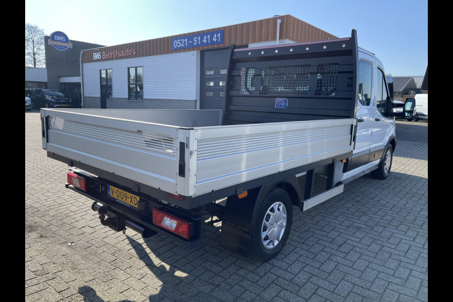 Ford Transit 350 2.0 TDCI L3H1 DC 7 persoons pickup / vaste prijs rijklaar € 18.950 ex btw / lease vanaf € / airco / cruise / open laadbak / trekhaak 2650 kg / euro 6 diesel