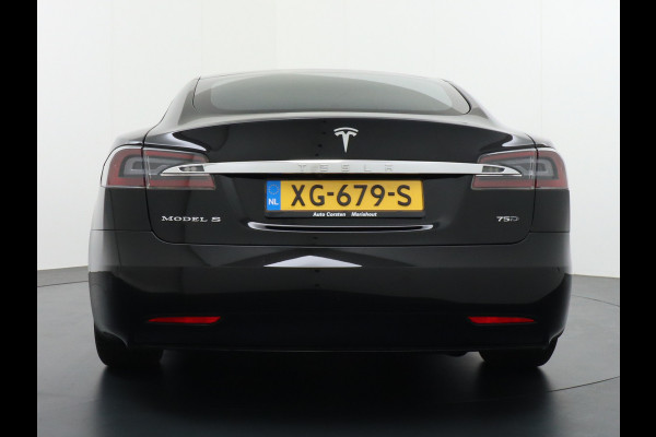 Tesla Model S 75D 476pk AWD Luchtvering Performance Enhanced AutoPilot Navi Panorama-Dak Camera Adaptive-Led Premium Conncetivity Elektr.-1/2- 19"LM 4WD Schuifkanteldak Wi-Fi.Vb. App AEB ASR Rijstrookhulp Bordherkenning ACC ESP DodehoekDetector  Mistlampen Verwarmde-Sproeiers Performance Pakket (panoramadak autopilot) €92.000 nieuw