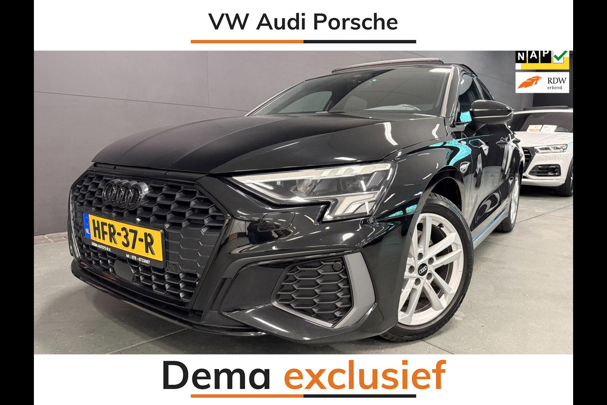 Audi A3 Sportback 35 TFSI 3x S-LINE BLACK-LINE PANO/SFEERVERL/NAVI/V-COCKPIT/LED/DAB///