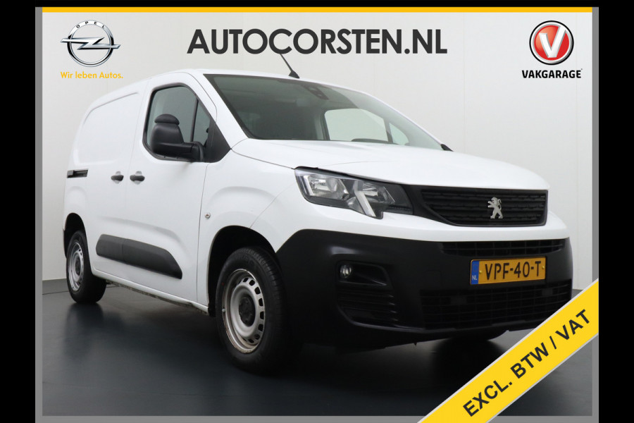 Peugeot Partner HDI 102pk Apple Carplay Android Navi Airco Cruise Control Pdc DAB Bluetooth Carkit 1.5 BlueHDI Premium Schuifdeur Achterdeuren met ruit Connected Electr.ramen en Spiegels CV-Afstandbediend 1500kg trekvermogen!