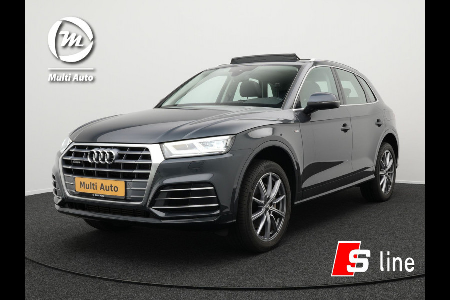 Audi Q5 50 TFSI e quattro S Edition Plug in Hybrid PHEV | Panodak | Trekhaak af Fabriek | Alcantara Sportstoelen Memory | Apple Carplay | Virtual | Navigatie | L.M. 20" | Stoelverwarming | DAB |