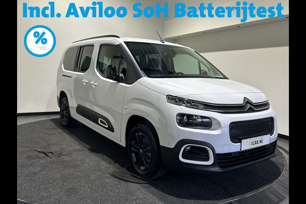 Citroën ë-Berlingo XL Shine 50 kWh | 11 kw 3-fase lader! | Park assist pakket | Navigatie pakket | Winterpakket | SoH (batterijcheck) 100 % score!