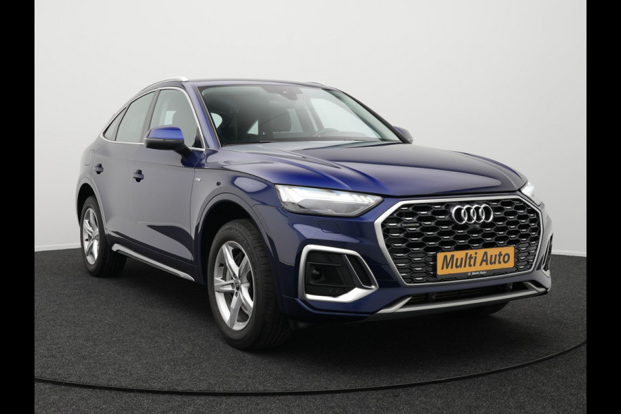 Audi Q5 Sportback 55 TFSI e Quattro S-Line Plug in Hybrid PHEV | Alcantara Sportstoelen | Trekhaak af Fabriek | Adaptive Cruise | Apple Carplay | Virtual | Navigatie | Camera | DAB | Stoelverwarming |