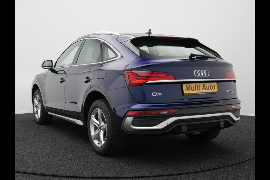 Audi Q5 Sportback 55 TFSI e Quattro S-Line Plug in Hybrid PHEV | Alcantara Sportstoelen | Trekhaak af Fabriek | Adaptive Cruise | Apple Carplay | Virtual | Navigatie | Camera | DAB | Stoelverwarming |